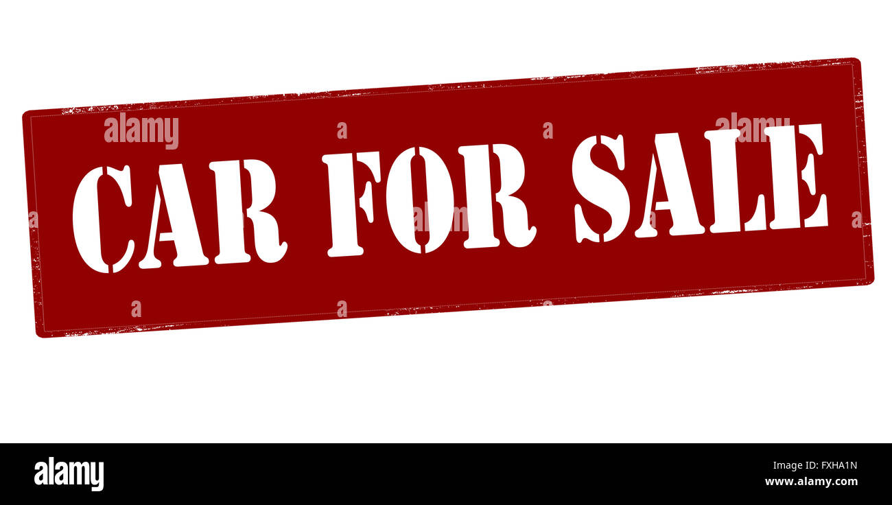 Rubber stamp with text car for sale inside, vector illustration` Stock